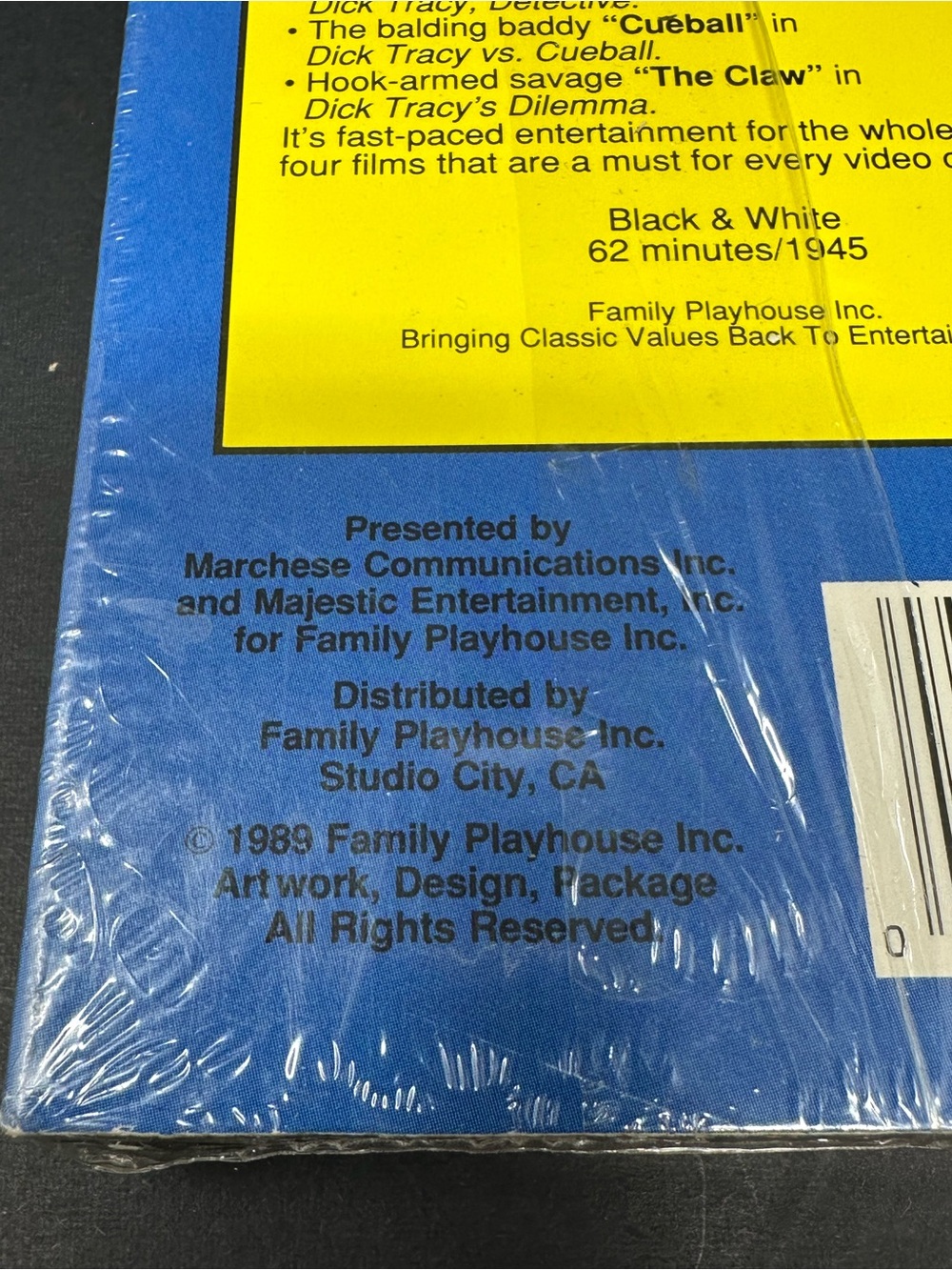 NEW Dick Tracy, Detective VHS Tape Sealed Morgan Conway Anne Jeffreys 1989 A10 - Picture 3 of 3